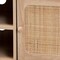 Baxton Studio Elsbeth Mid-Century Modern Light Brown Finished Wood and Natural Rattan 2-Door TV Stand 226-12952-ZORO - alternate 6